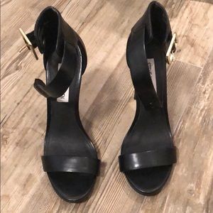 Black Steve Madden Strap Heel